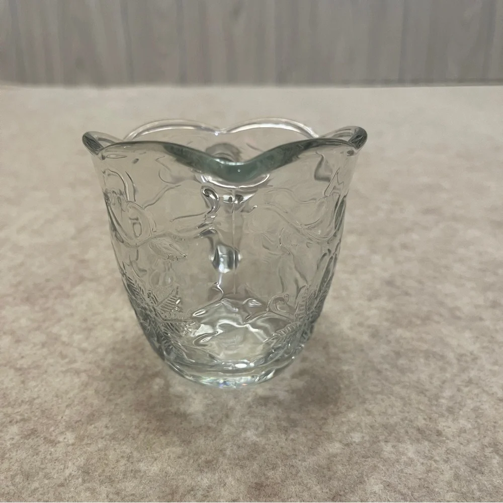 Princess House Vintage Fantasia Crystal Clear Creamer & Sugar Bowl with Lid Set
